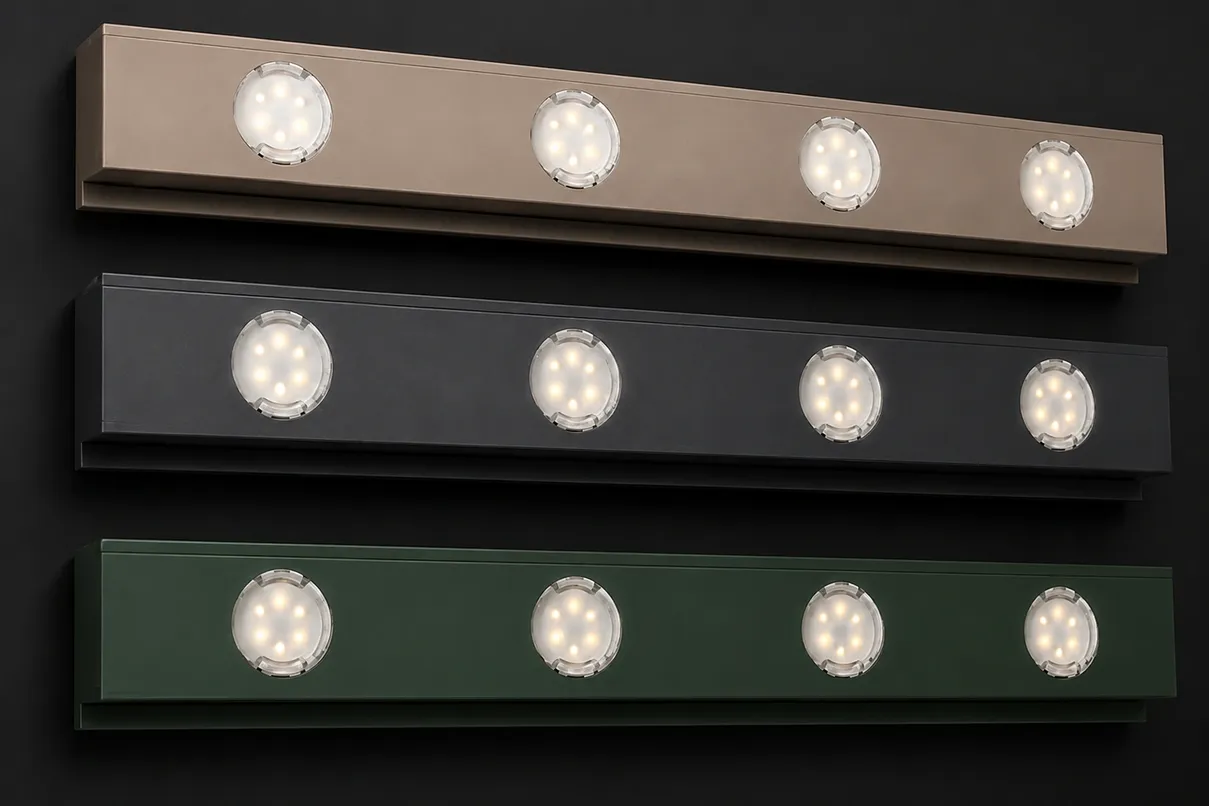 Actual SIGNA 30 light and track finish samples